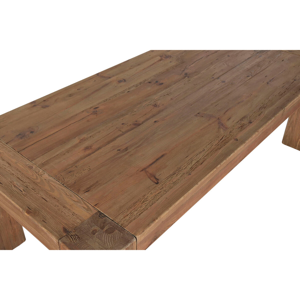 Mesa de comedor de pino y madera reciclada, 240 cm de ancho — imagen 3