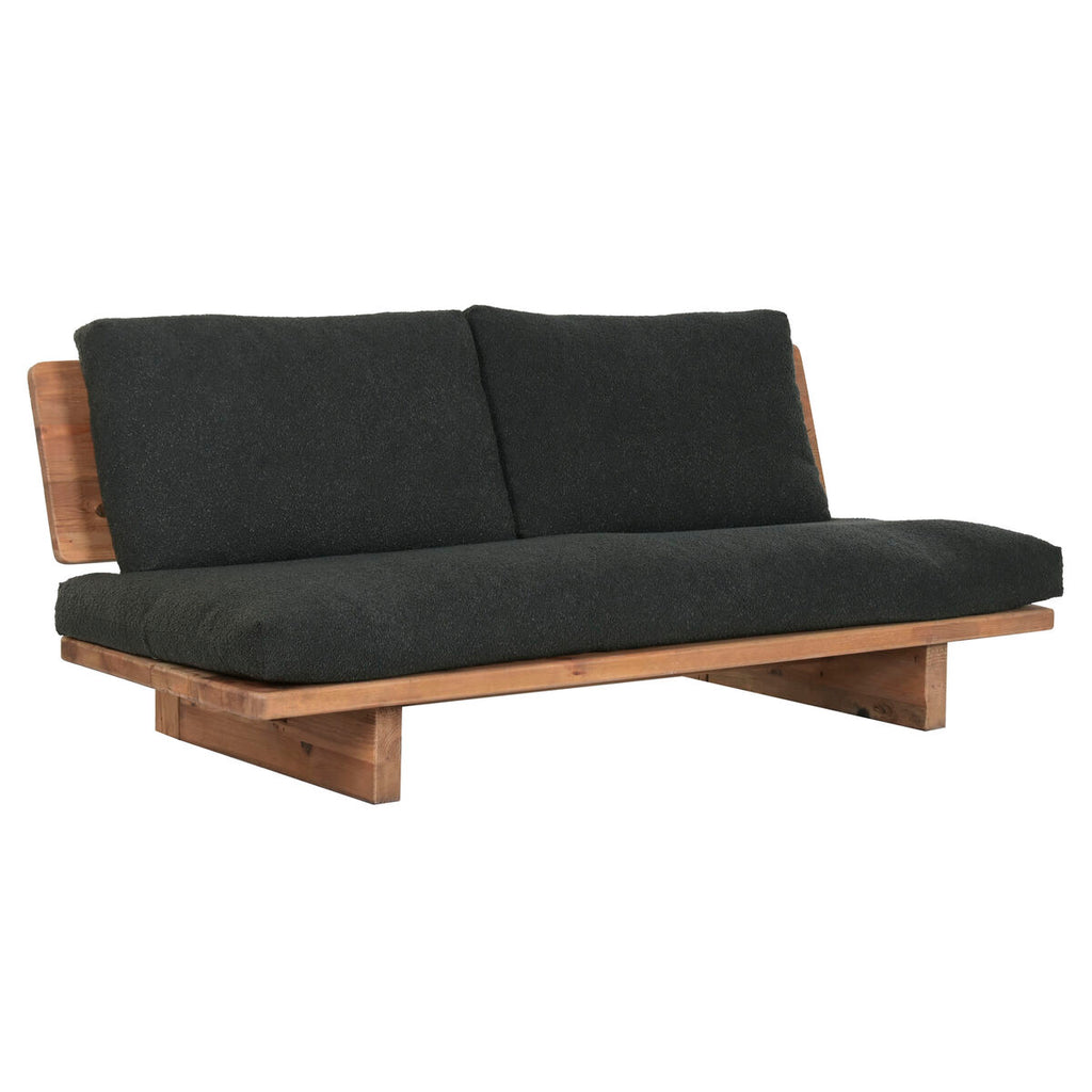 Sofá de pino y madera reciclada con acabado envejecido, 195 cm
