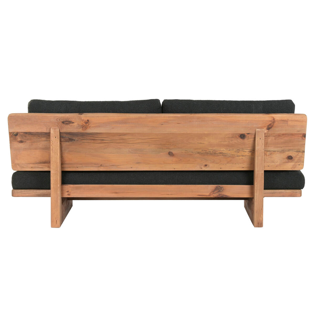 Sofá de pino y madera reciclada con acabado envejecido, 195 cm — imagen 4