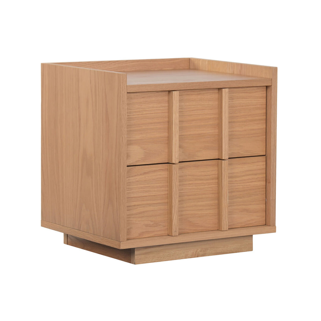 Mesita de noche de madera MDF, diseño moderno, 50 x 40 x 50 cm