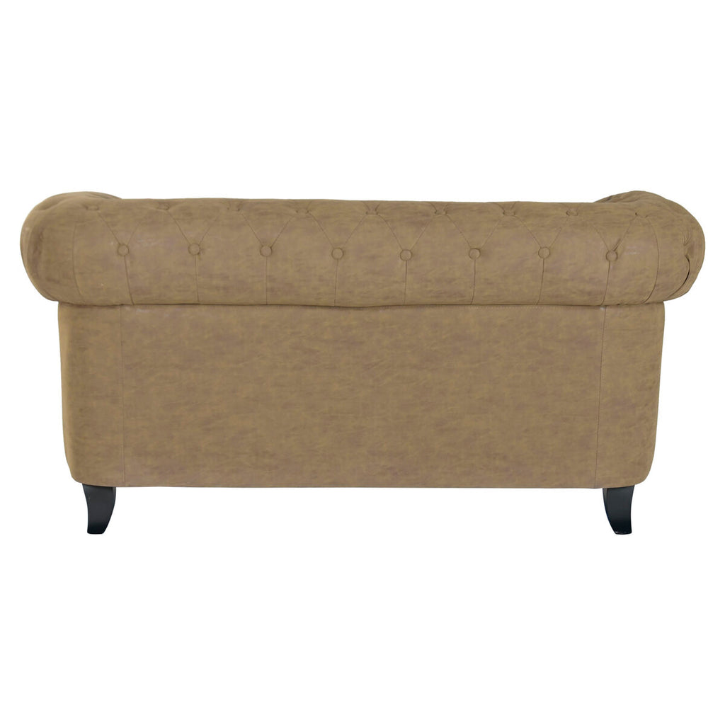 Sofá de madera con tapizado vintage, 160 cm — imagen 3