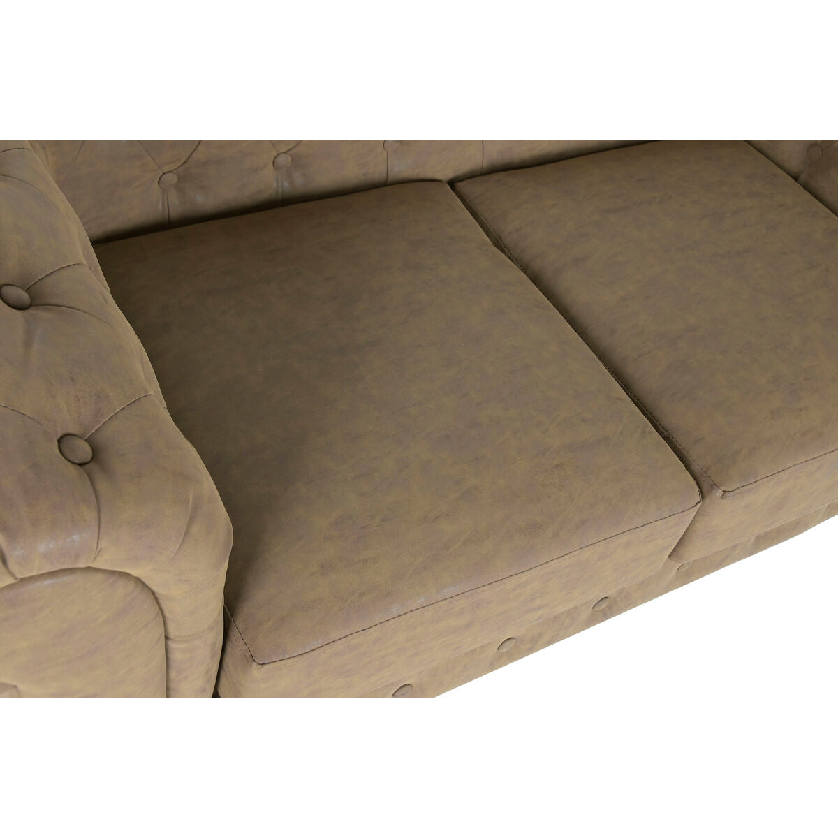 Sofá de madera con tapizado vintage, 160 cm — imagen 5