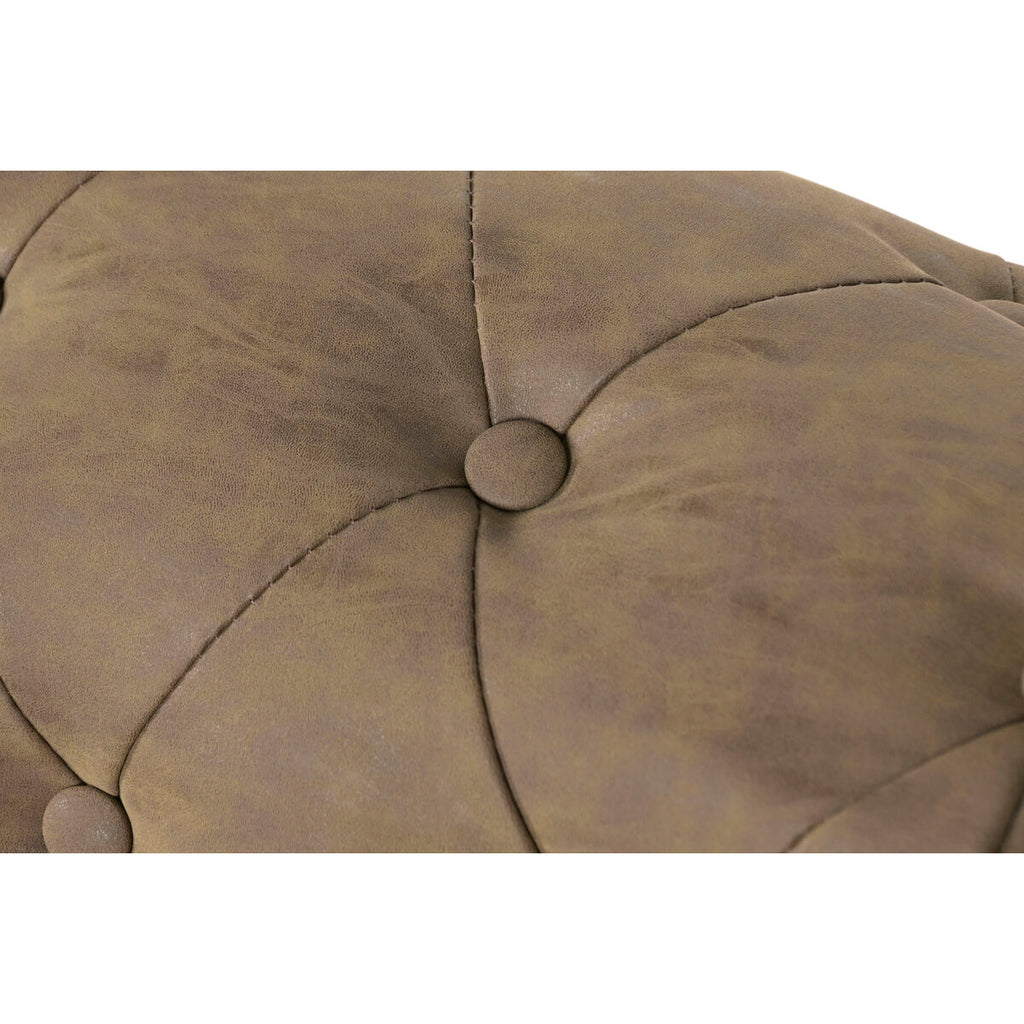 Sofá de madera con tapizado vintage, 160 cm — imagen 6