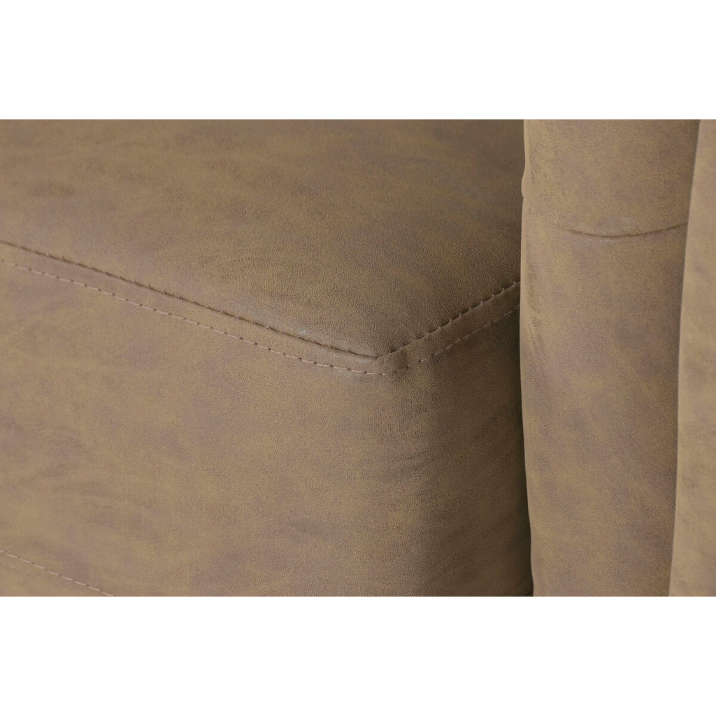 Sofá de madera con tapizado vintage, 160 cm — imagen 7