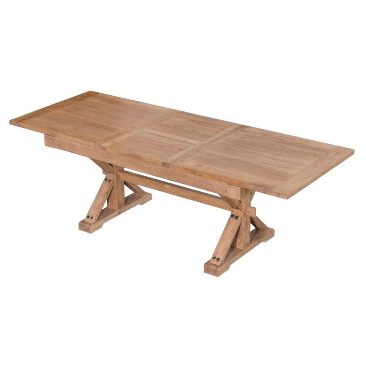 Mesa de comedor de madera de olmo reciclada, 180 cm
