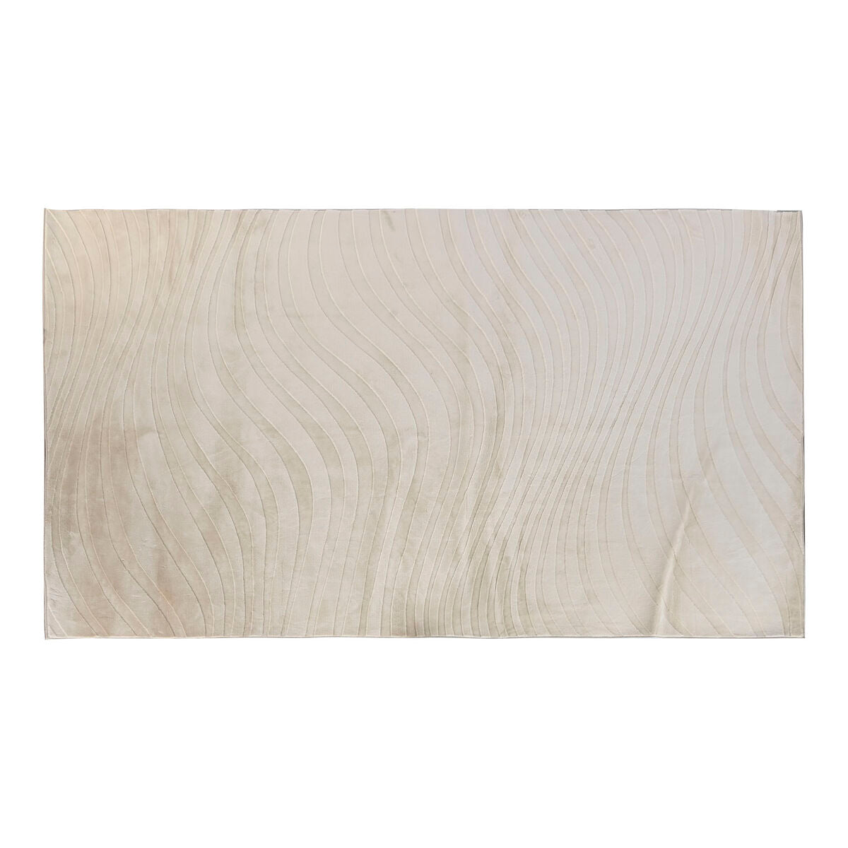 Alfombra antideslizante de poliéster beige, 200 x 300 cm