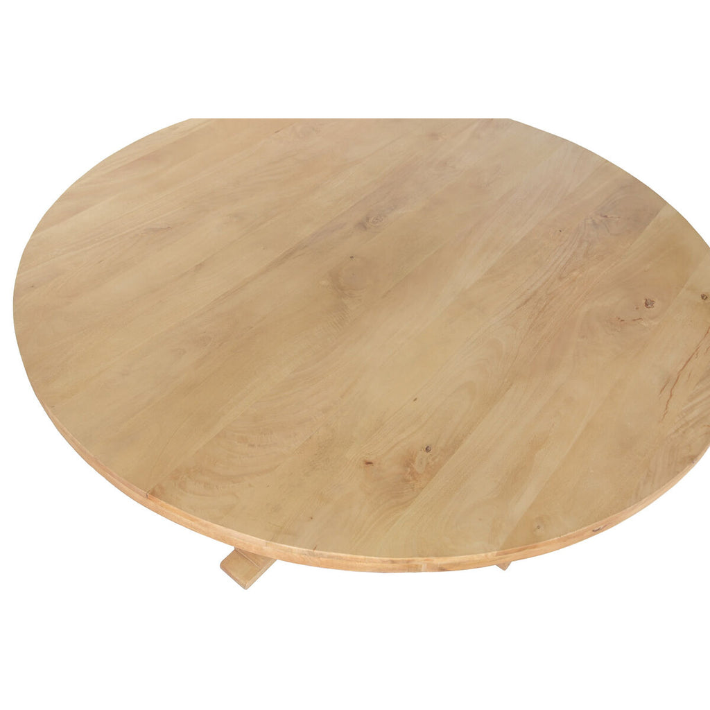 Mesa de comedor marrón y natural de madera, 150 x 150 x 76 cm — imagen 3