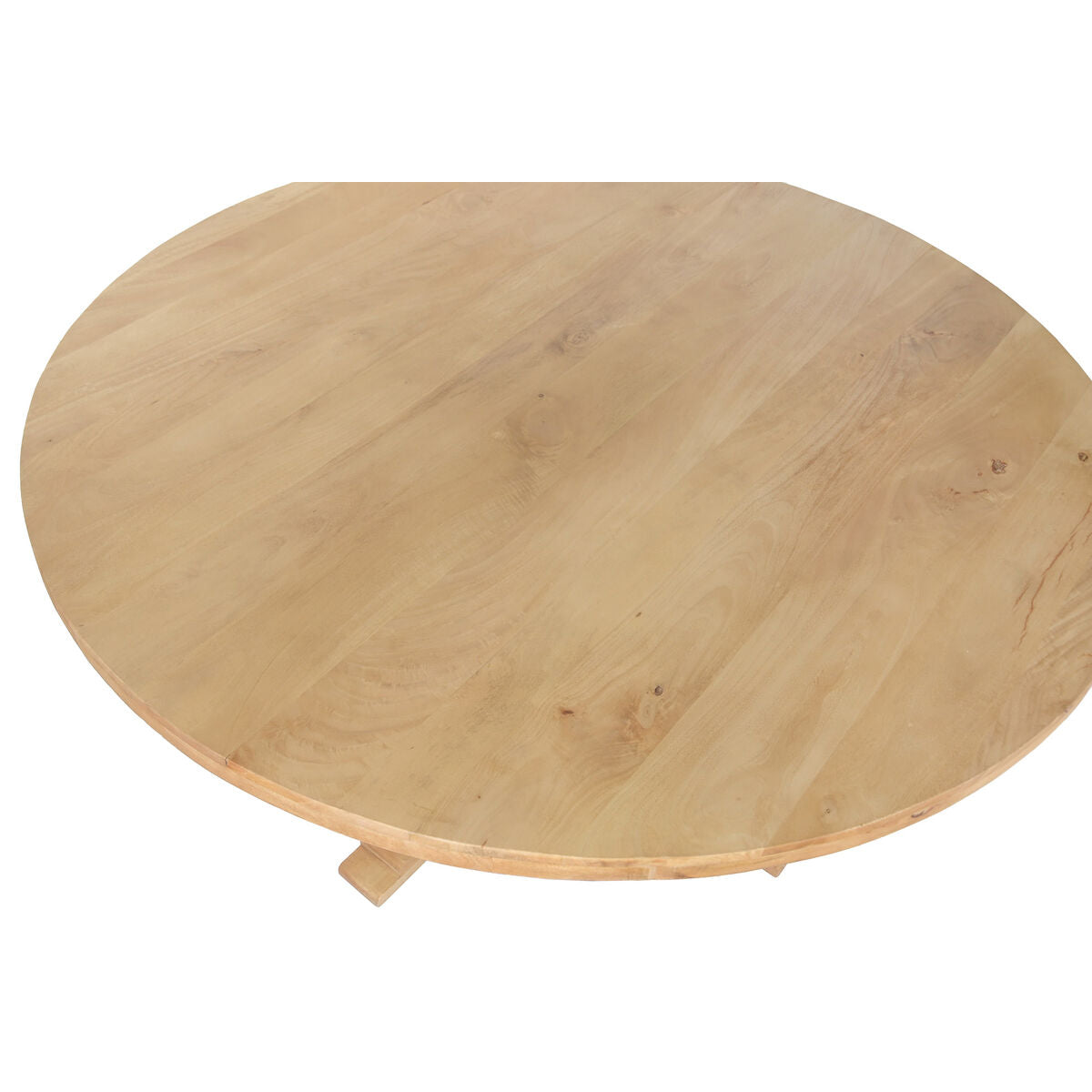 Mesa de comedor marrón y natural de madera, 150 x 150 x 76 cm — imagen 3