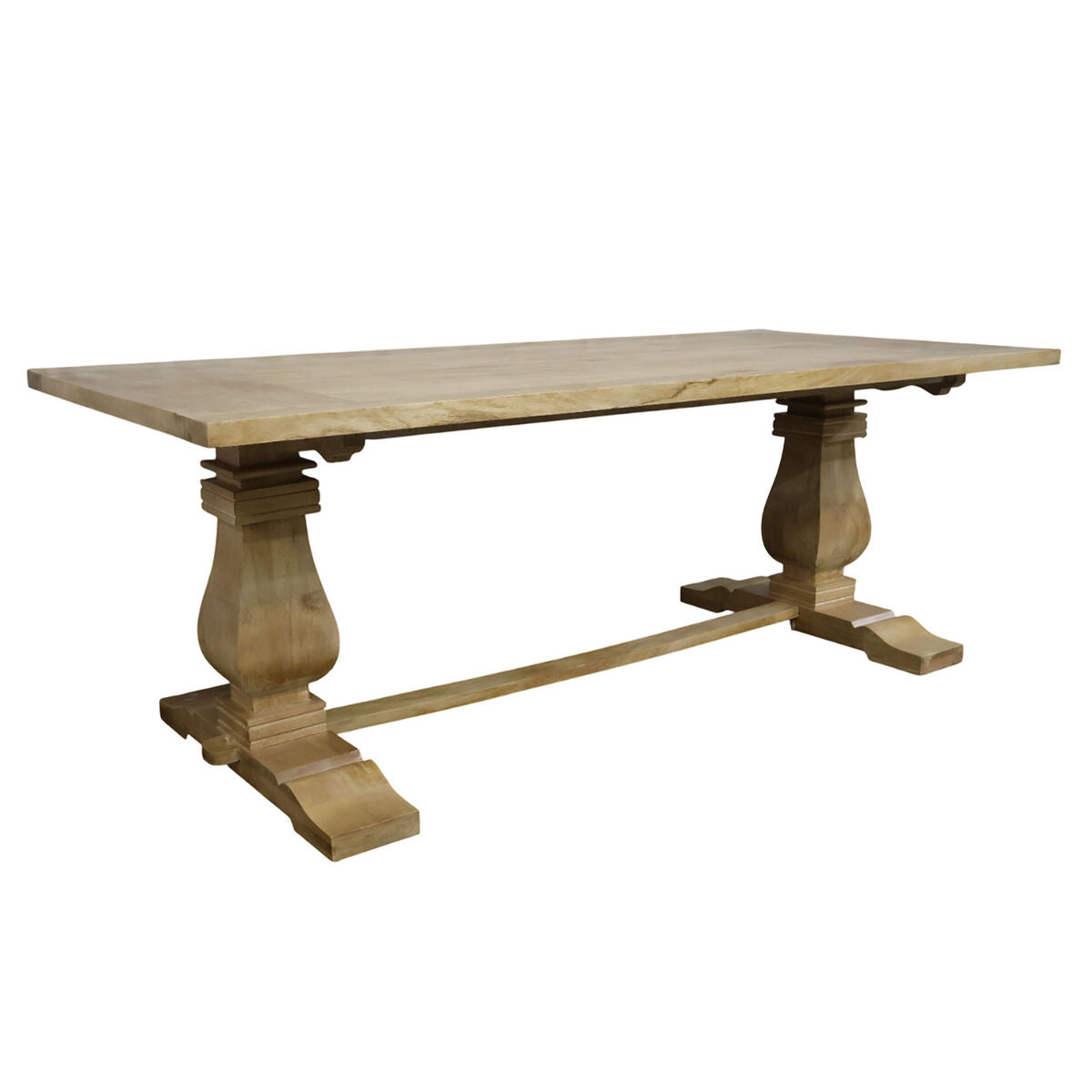Mesa de comedor de madera de mango, 215 cm