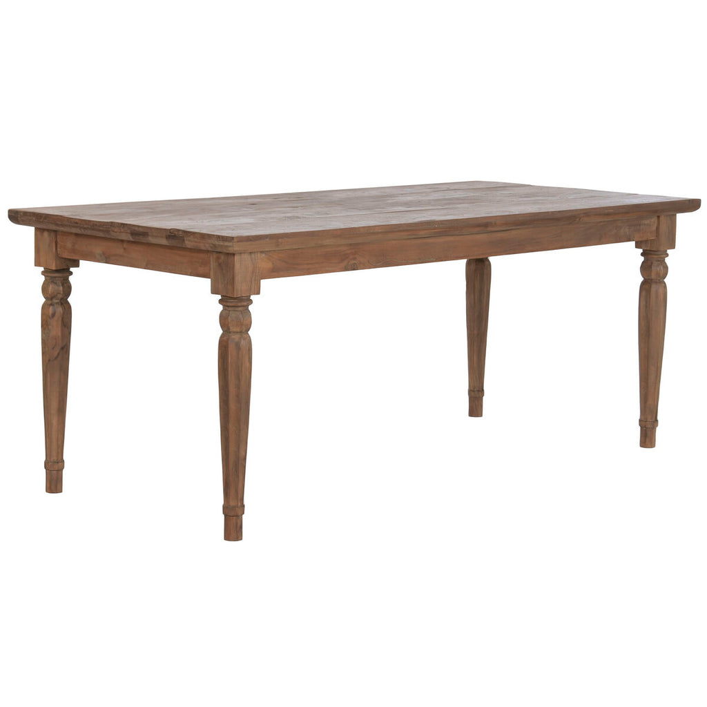 Mesa de comedor rectangular de madera de teca, 200 cm