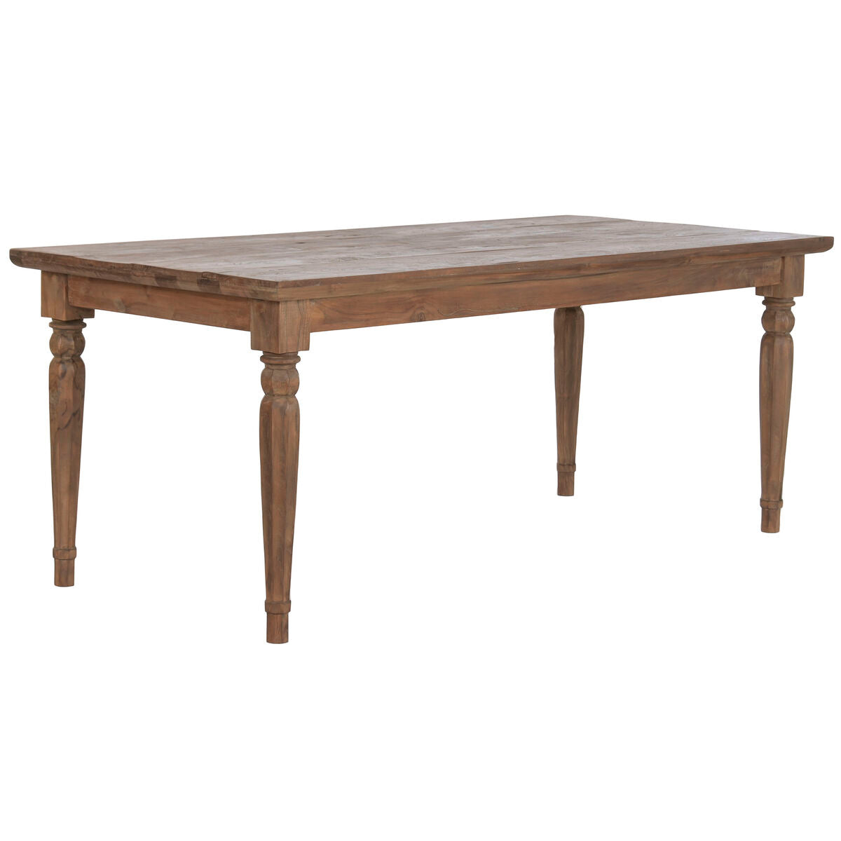 Mesa de comedor rectangular de madera de teca, 200 cm