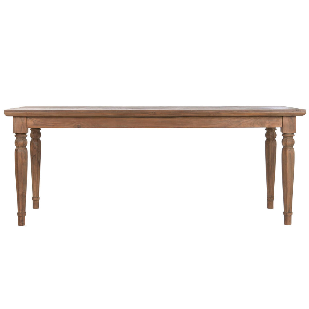 Mesa de comedor rectangular de madera de teca, 200 cm — imagen 9