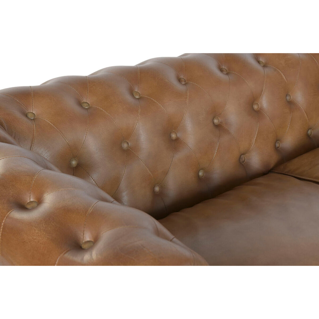Sofá vintage de piel de 3 plazas, 190 x 77 x 80 cm — imagen 4
