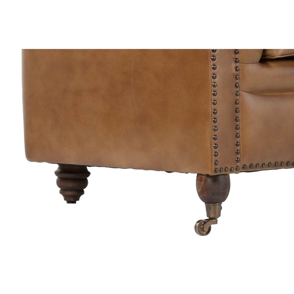 Sofá vintage de piel de 3 plazas, 190 x 77 x 80 cm — imagen 6