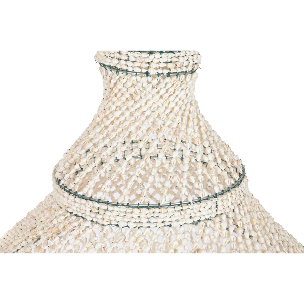 Lámpara de techo de conchas blanca, 1 bombilla — imagen 3