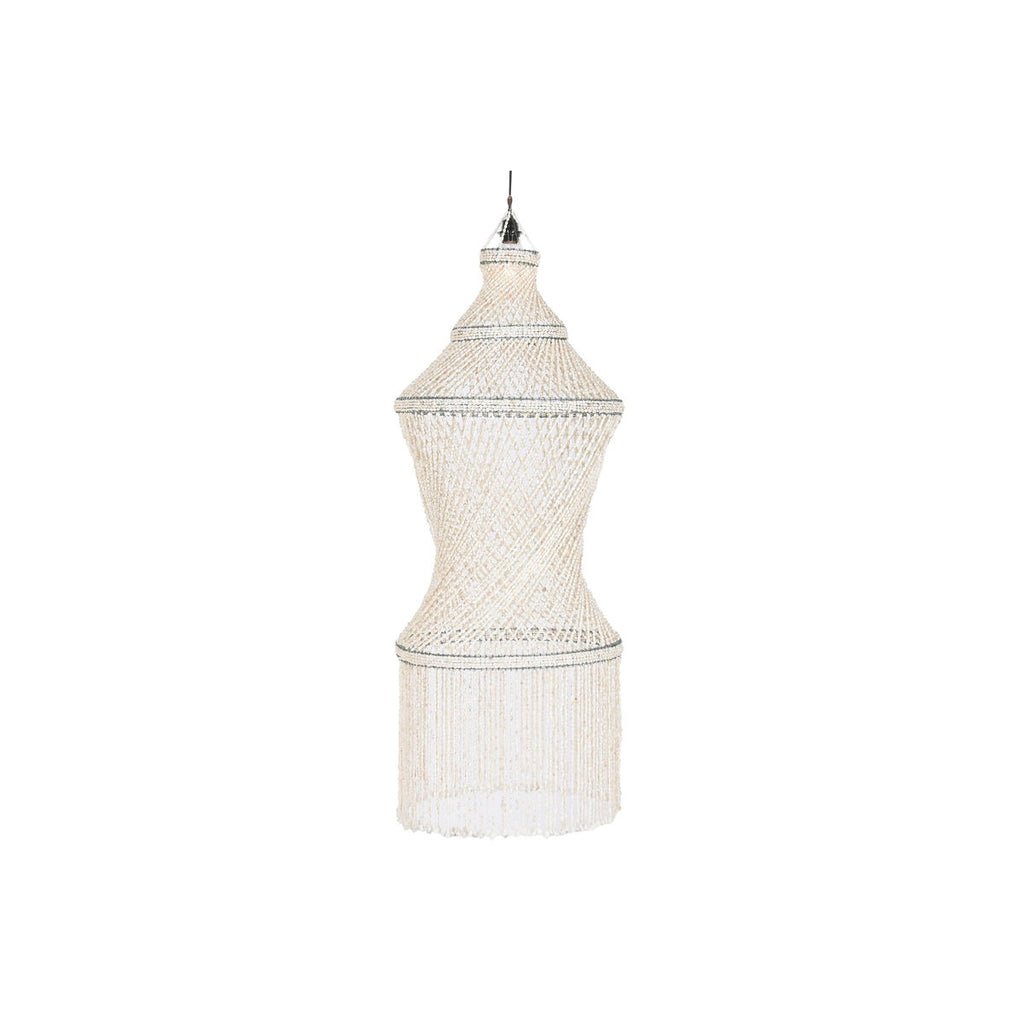 Lámpara de techo de conchas blanca, 1 bombilla