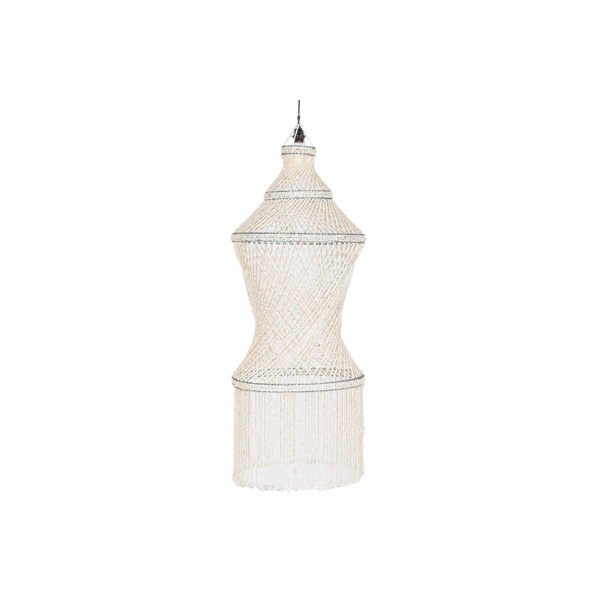 Lámpara de techo de conchas blanca, 1 bombilla