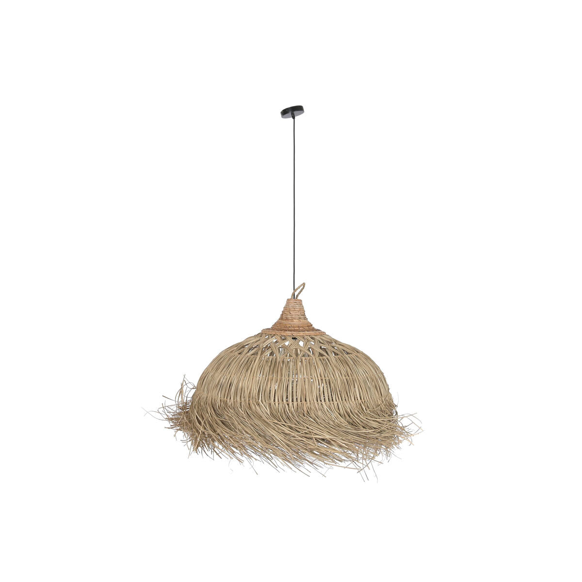 Lámpara de techo de fibra natural, 75 x 75 x 95 cm