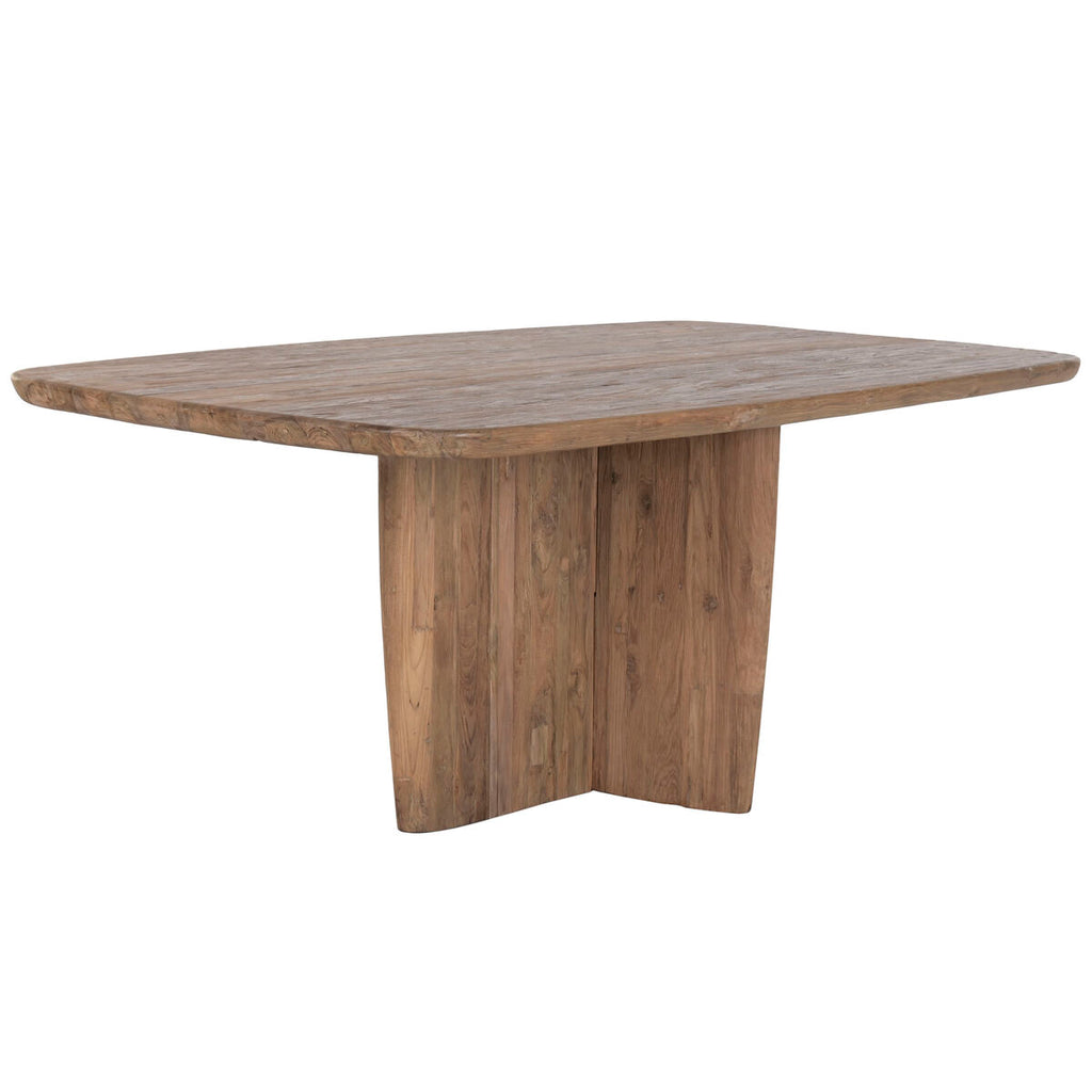 Mesa de comedor moderna de madera de teca, 220 x 110 x 78 cm