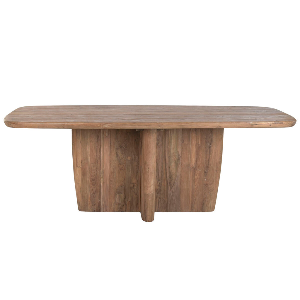 Mesa de comedor moderna de madera de teca, 220 x 110 x 78 cm — imagen 10