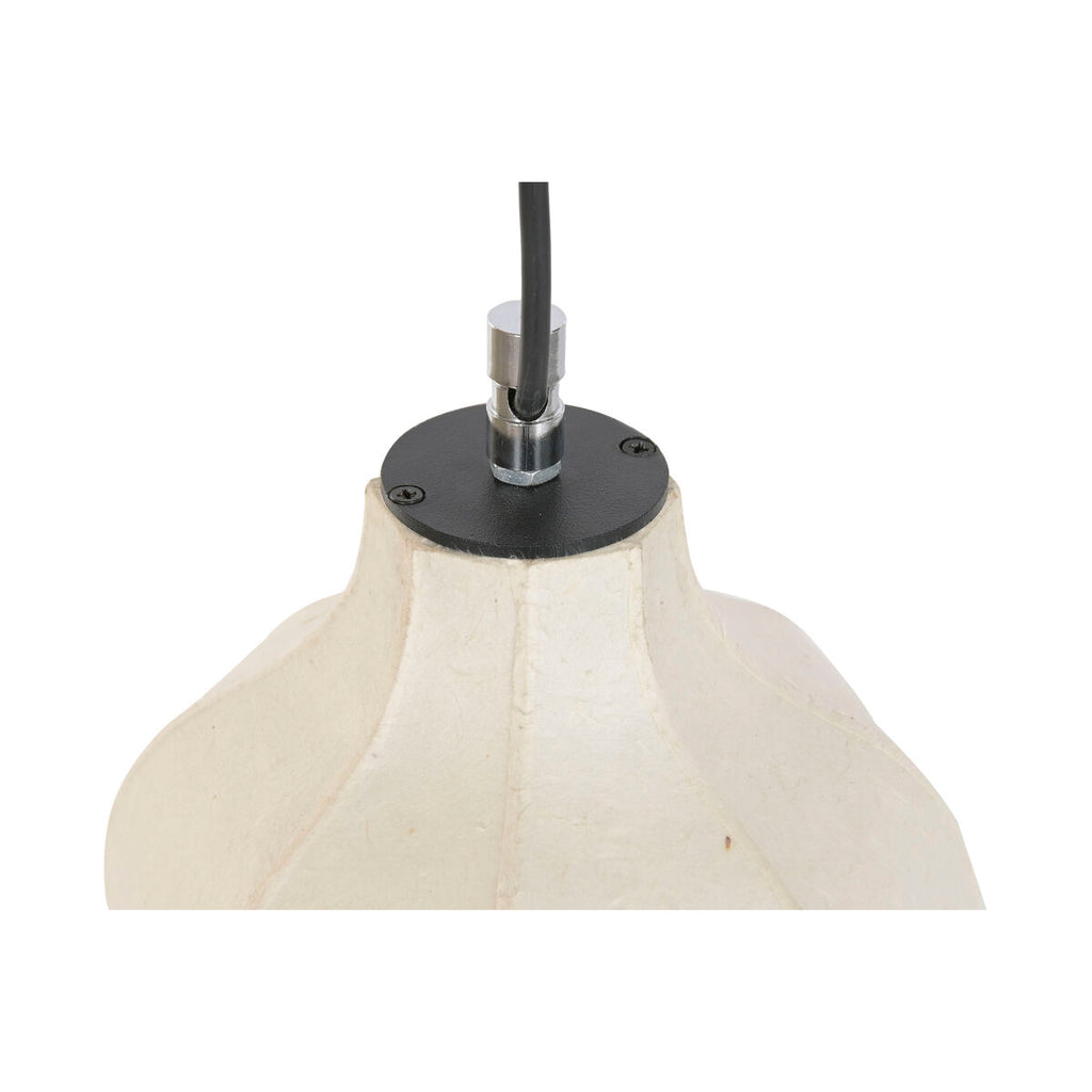 Lámpara de techo LED de papel y acero blanca, 40 x 40,6 cm — imagen 3