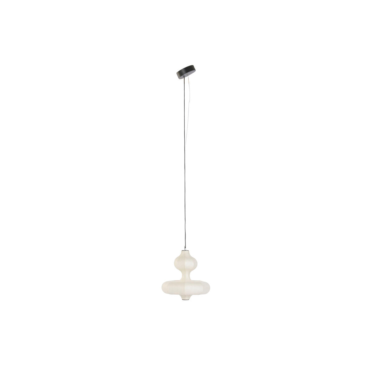Lámpara de techo LED de papel y acero blanca, 40 x 40,6 cm