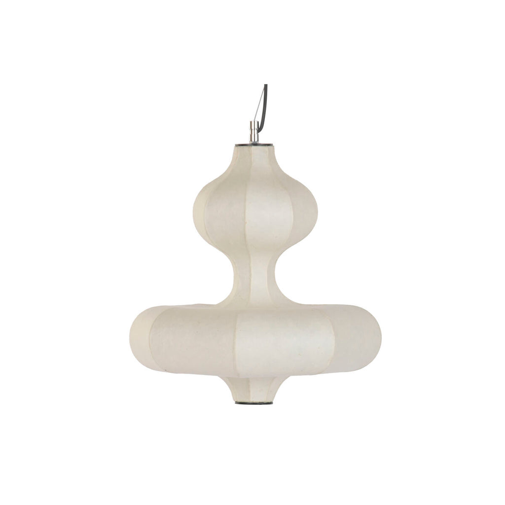 Lámpara de techo LED de papel y acero blanca, 40 x 40,6 cm — imagen 9
