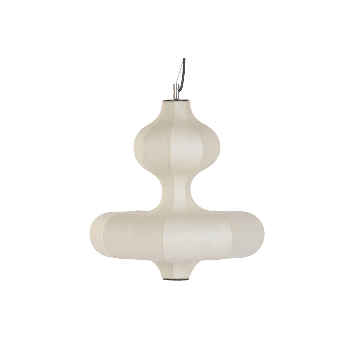 Lámpara de techo LED de papel y acero blanca, 40 x 40,6 cm — imagen 9