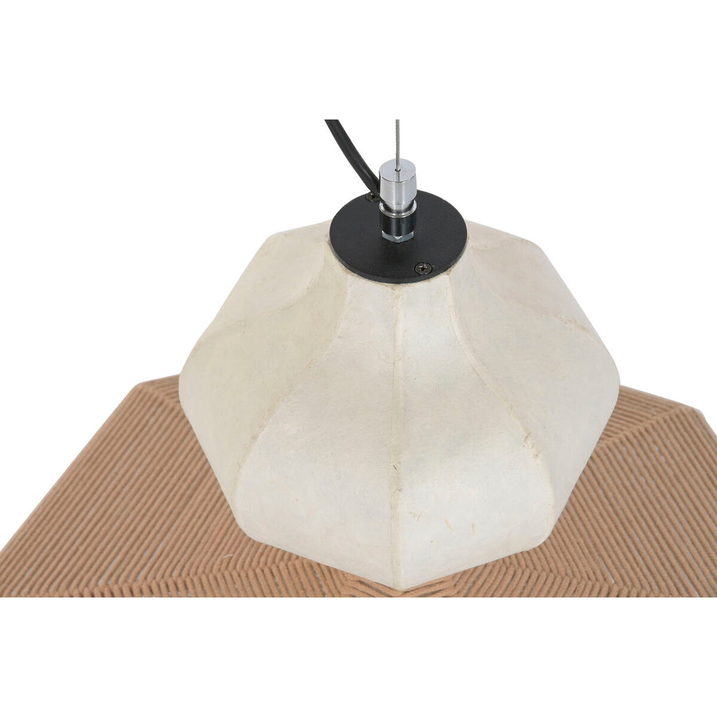 Lámpara de techo LED, papel y acero, 50 x 50 x 40,6 cm — imagen 5
