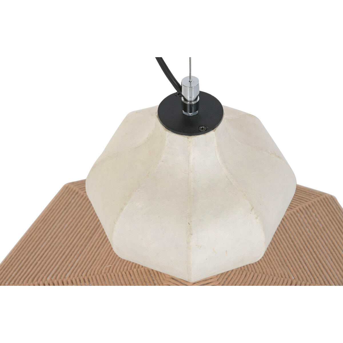 Lámpara de techo LED, papel y acero, 50 x 50 x 40,6 cm — imagen 5