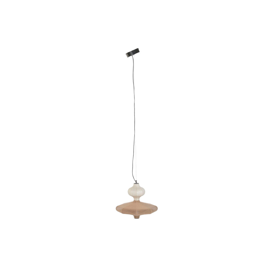 Lámpara de techo LED, papel y acero, 50 x 50 x 40,6 cm