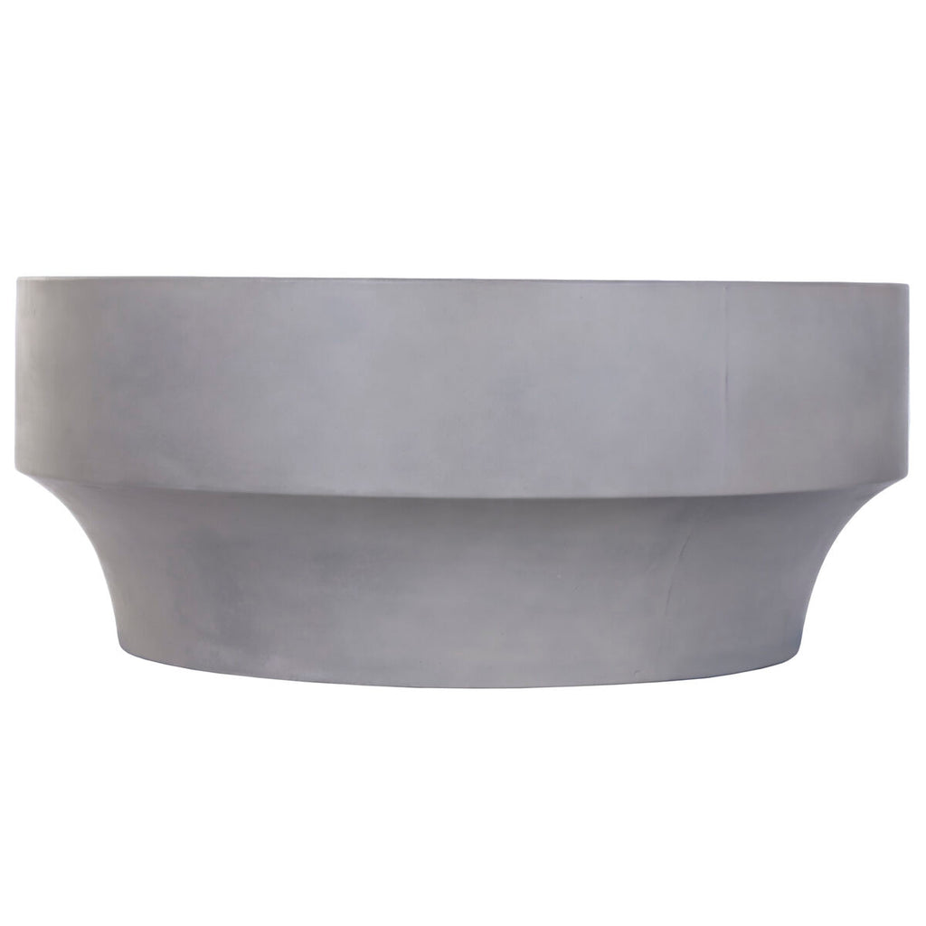 Mesa de centro de jardín gris de hormigón con LED, 91 x 91 x 38 cm — imagen 2