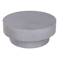 Mesa de centro de jardín gris de hormigón con LED, 91 x 91 x 38 cm