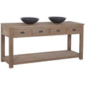Estantería de baño de pino y madera reciclada, 165 cm