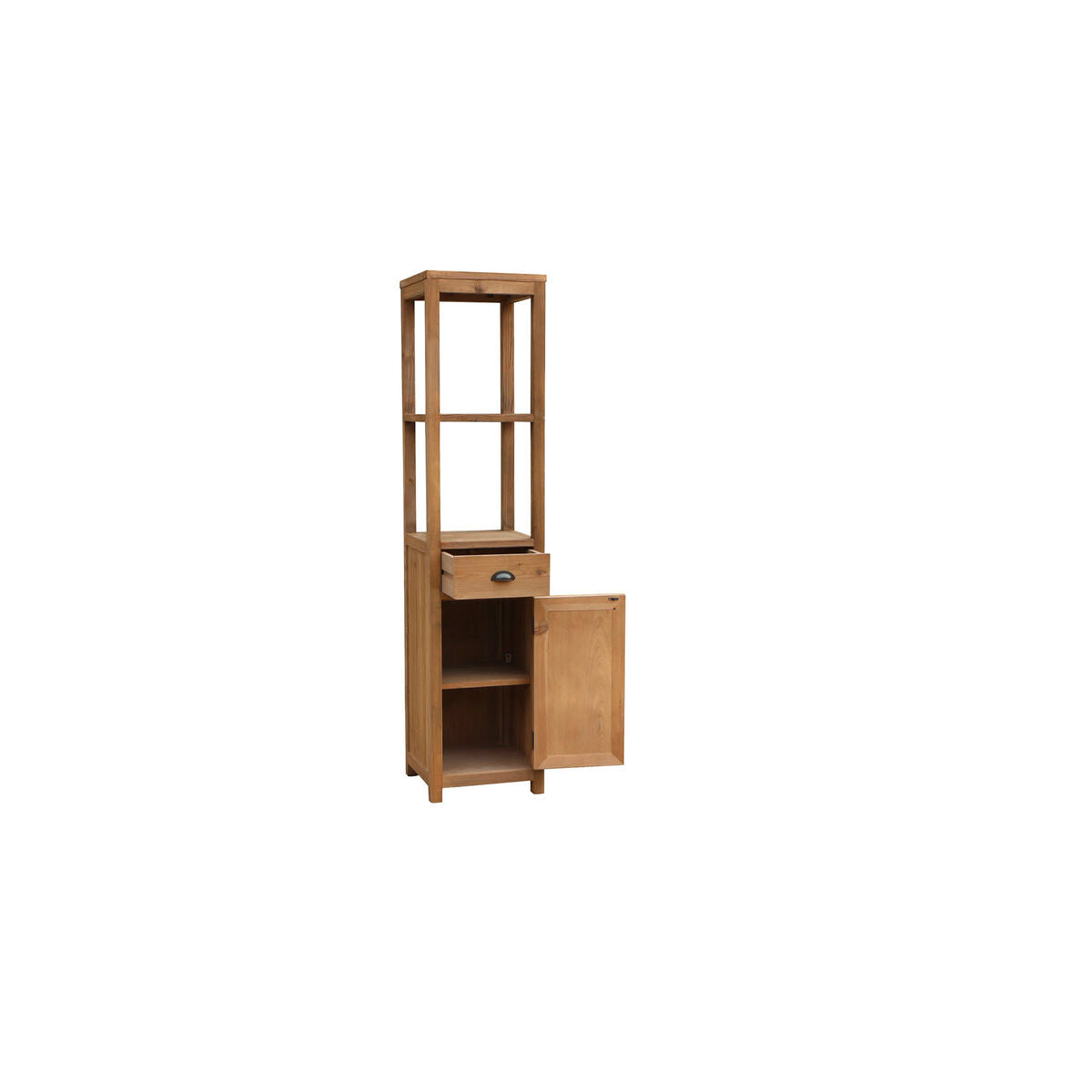 Estantería de baño de pino y madera reciclada, 40 x 40 x 175 cm