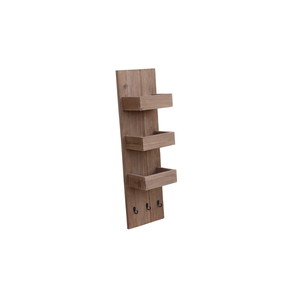 Estantería de baño de pino y madera reciclada, 30 x 30 x 100 cm