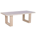 Mesa de comedor de mármol y madera de olmo, 220 cm de ancho
