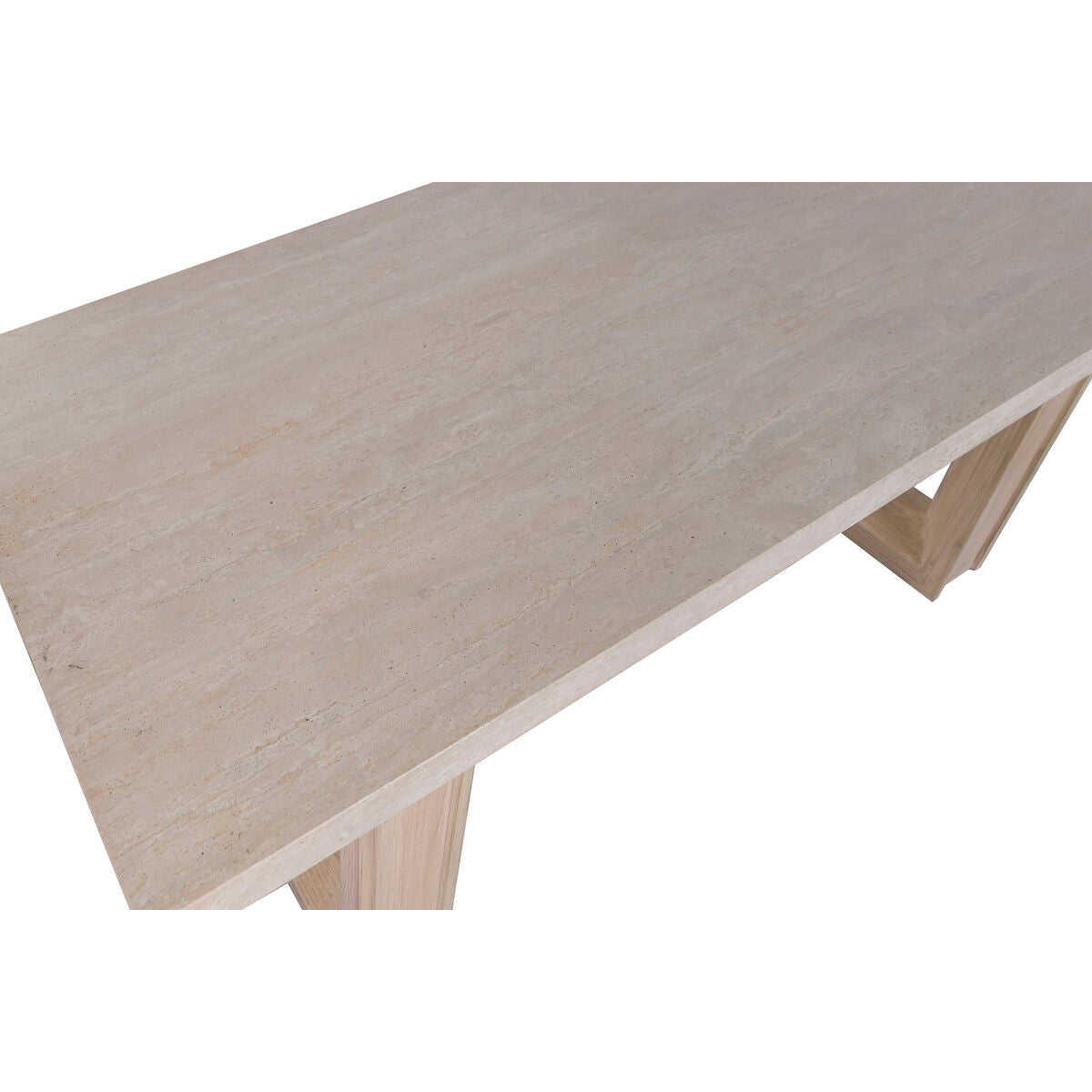Mesa de comedor de mármol y madera de olmo, 220 cm de ancho — imagen 4