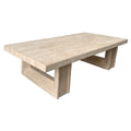 Mesa de centro romántica de mármol y madera de olmo, 160 x 80 x 43 cm