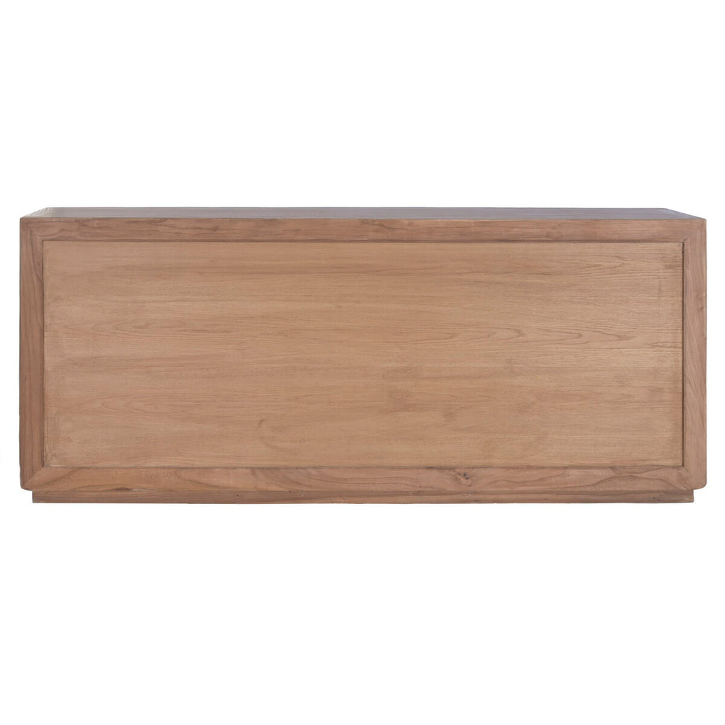 Aparador natural de cristal y madera de olmo, 200 x 44 x 85 cm — imagen 2