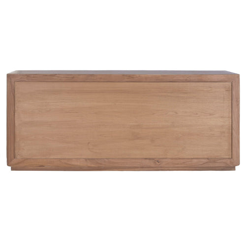 Aparador natural de cristal y madera de olmo, 200 x 44 x 85 cm — imagen 2