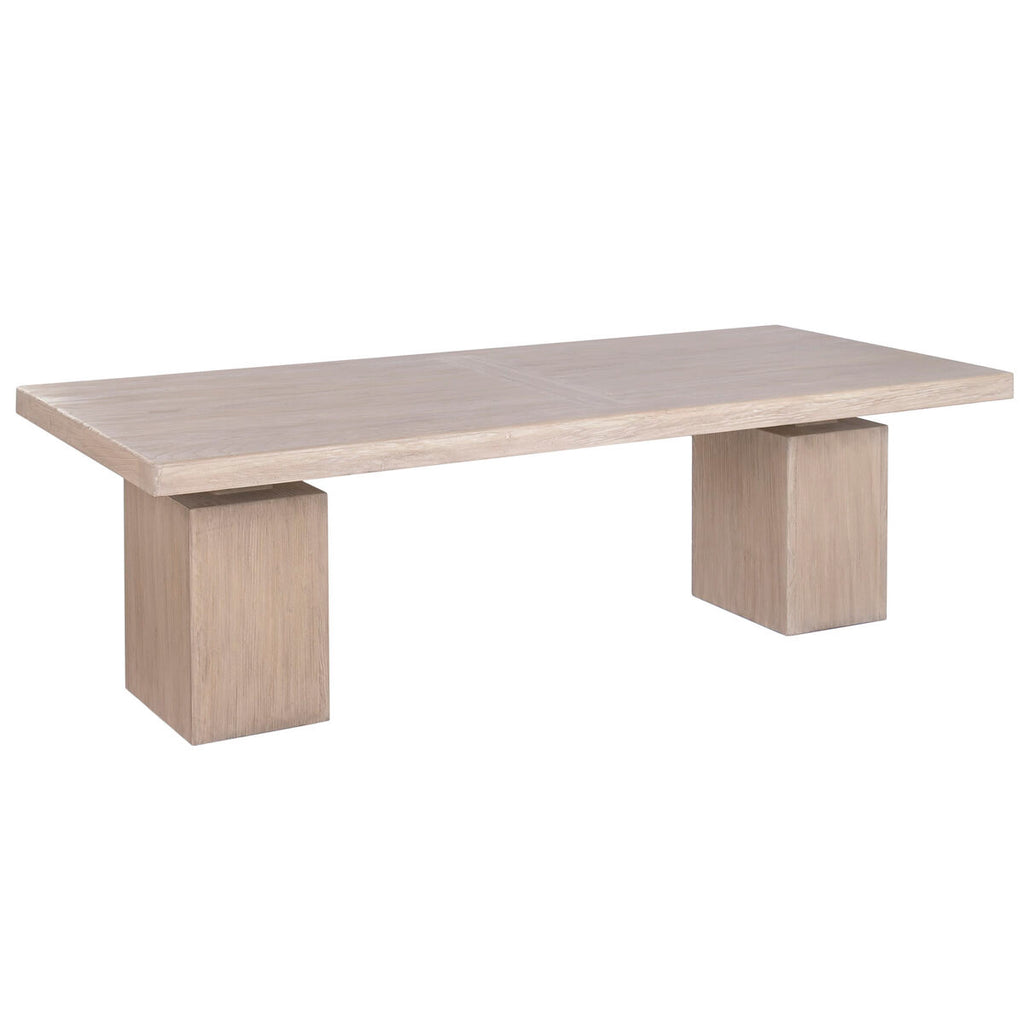 Mesa de comedor de estilo alpino, madera de olmo, 244 x 102 x 76 cm