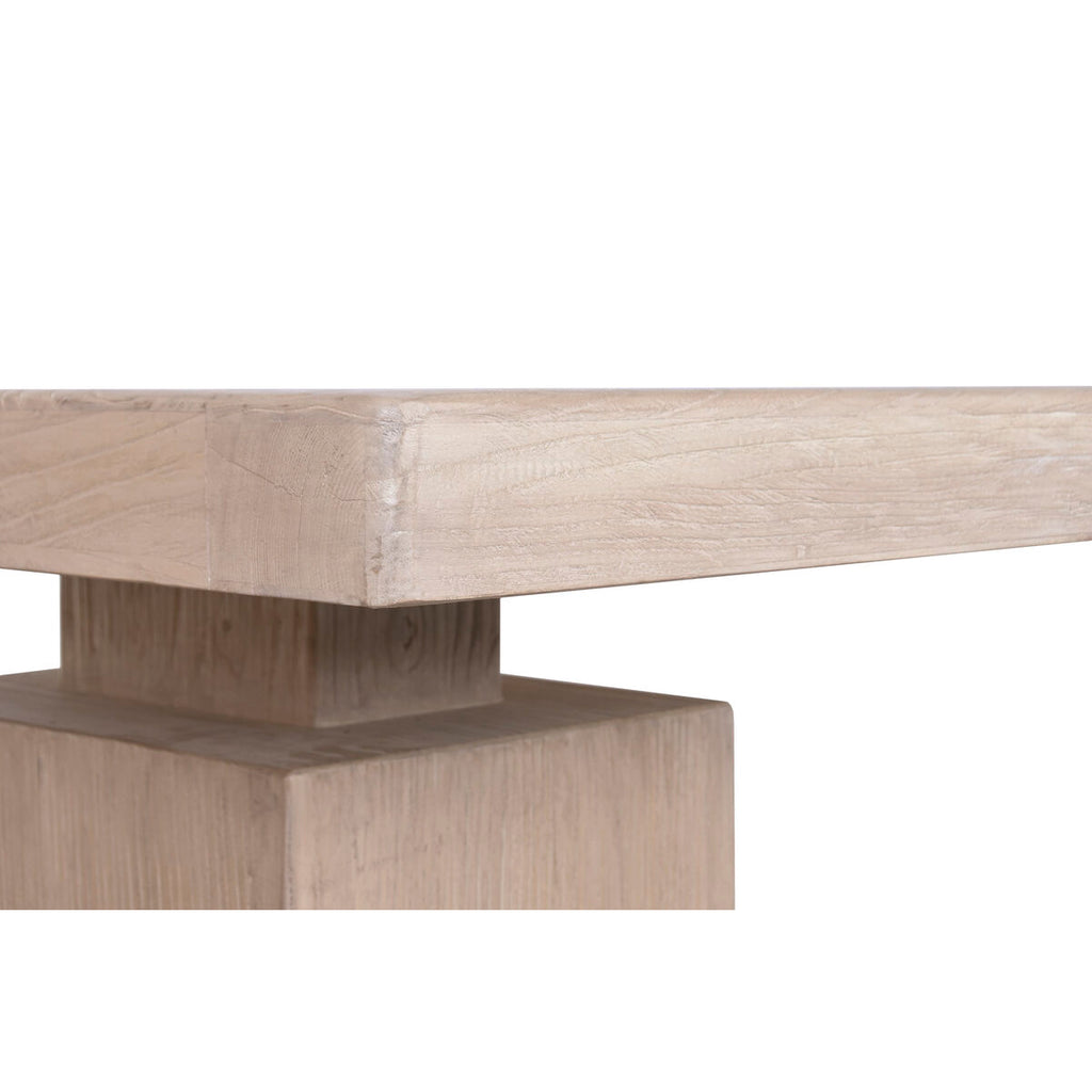 Mesa de comedor de estilo alpino, madera de olmo, 244 x 102 x 76 cm — imagen 4