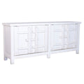 Aparador blanco de madera de olmo, 230 x 48 x 96 cm