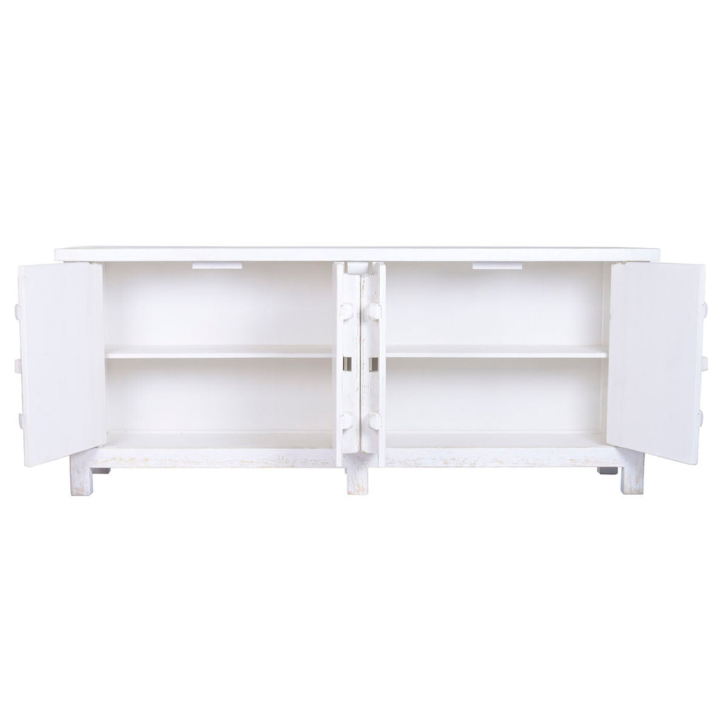 Aparador blanco de madera de olmo, 230 x 48 x 96 cm — imagen 3