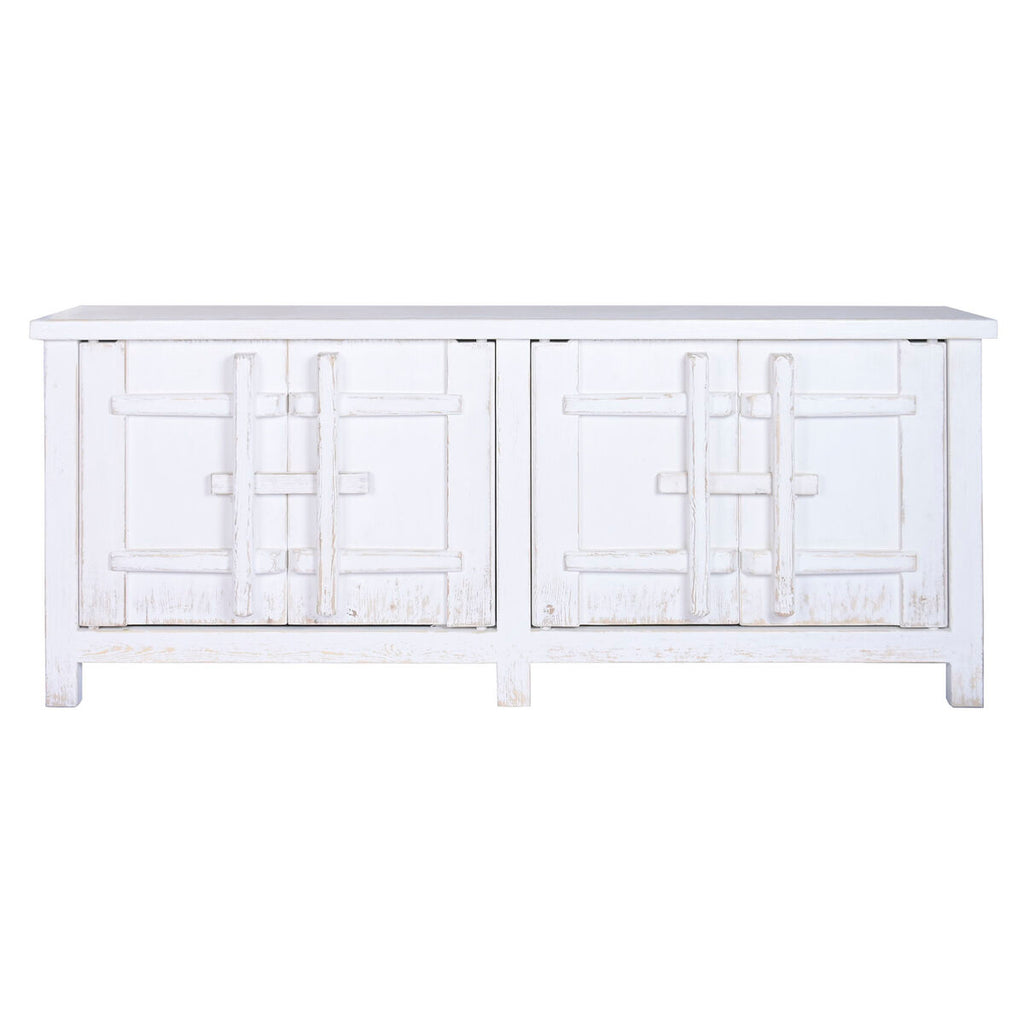 Aparador blanco de madera de olmo, 230 x 48 x 96 cm — imagen 9