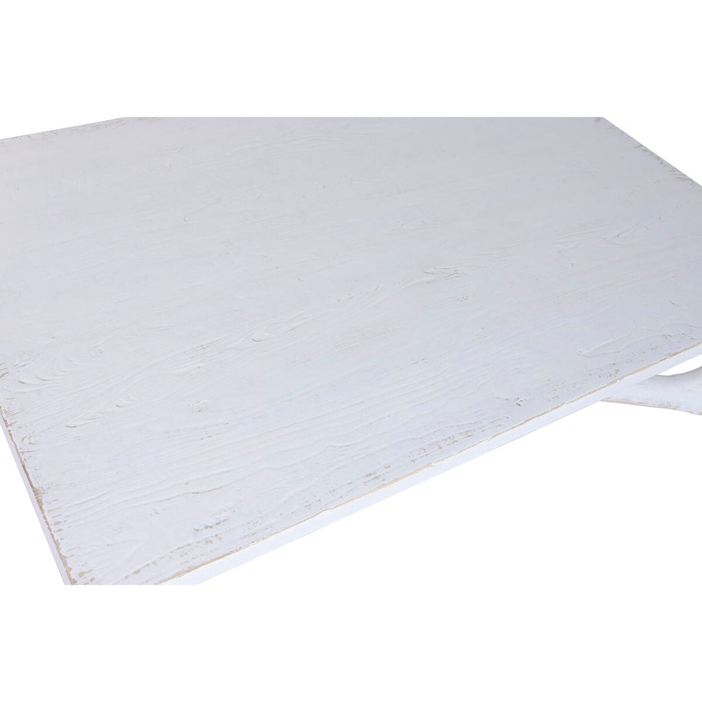 Mesa de centro blanca de madera de olmo maciza, 170 x 109 x 41 cm — imagen 4