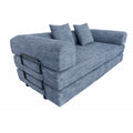 Sofá cama de metal y espuma, gris claro, estilo Scandi, 200 x 90 x 64 cm