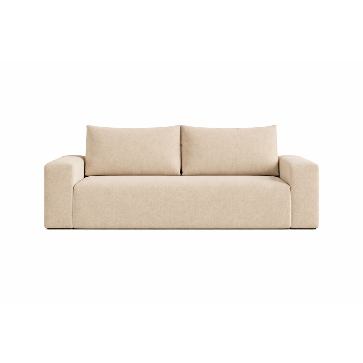 Sofá escandinavo beige de poliéster y espuma, 180 x 90 x 64 cm — imagen 3