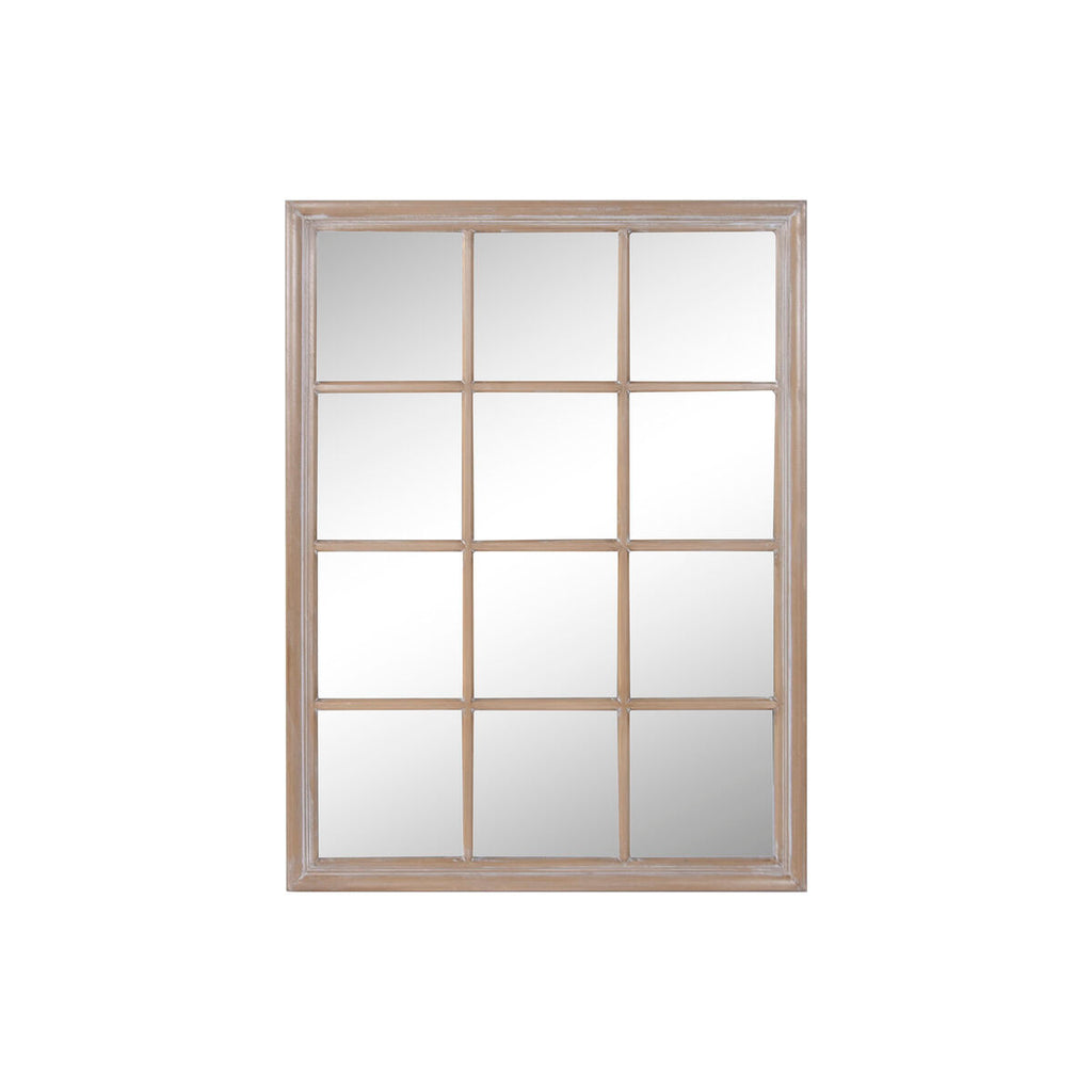 Espejo de pared ventana natural de paulonia, 90 x 3,5 x 120 cm